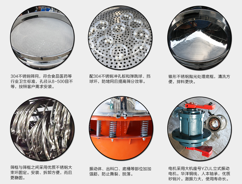 橡膠助劑振動(dòng)篩細(xì)節(jié)圖